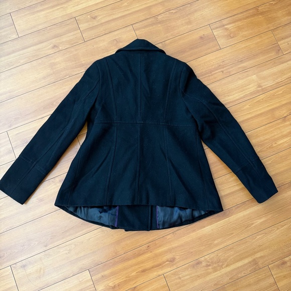Liz Lange Maternity Wool Black Peacoat Jacket Size Small - Picture 4 of 7